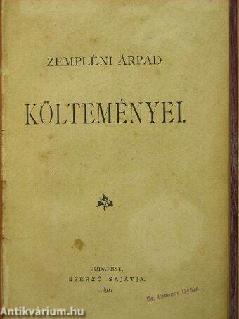 Zempléni Árpád költeményei