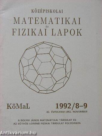 Középiskolai matematikai és fizikai lapok 1992. november