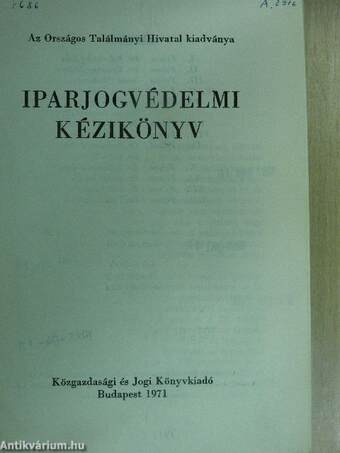 Iparjogvédelmi kézikönyv