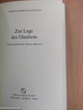 Zur Lage des Glaubens