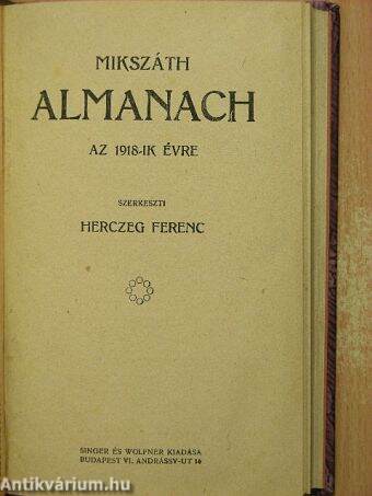 Mikszáth Almanach az 1918-ik évre
