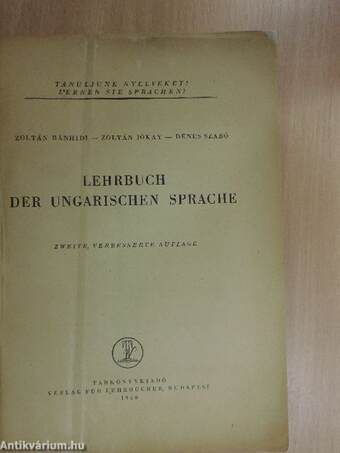 Lehrbuch der ungarischen Sprache