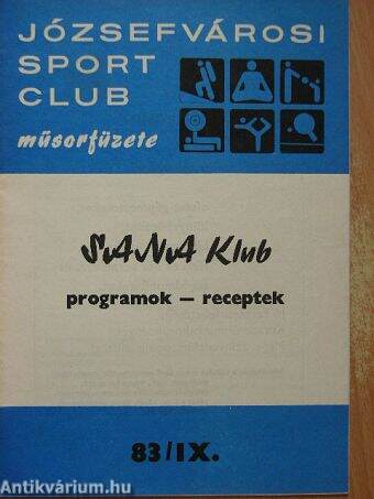 Sana Klub - programok-receptek 1983/IX.