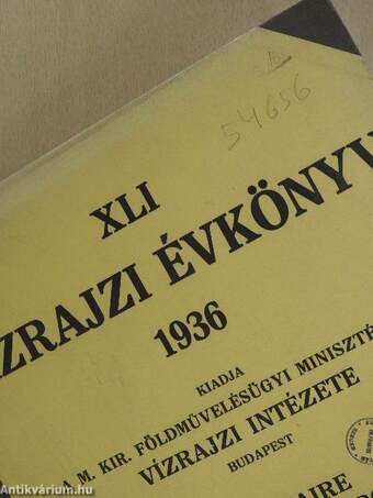 XLI. vízrajzi évkönyv 1936