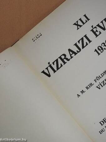 XLI. vízrajzi évkönyv 1936