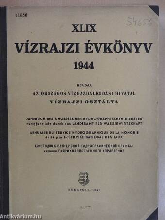 XLIX. vízrajzi évkönyv 1944