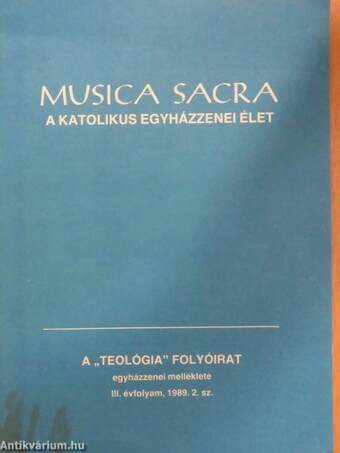 Musica Sacra - A katolikus egyházzenei élet 1989/2.