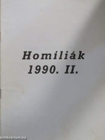 Homíliák 1990/II.