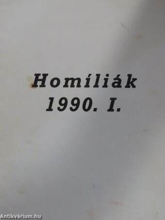 Homíliák 1990/I.