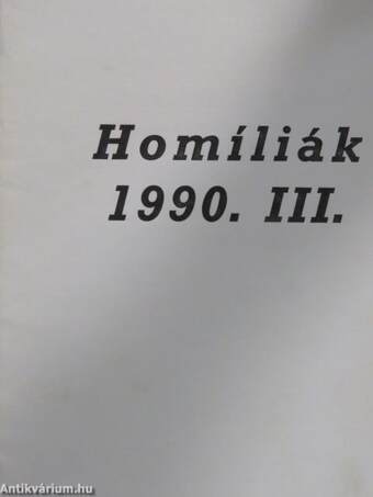 Homíliák 1990/III.