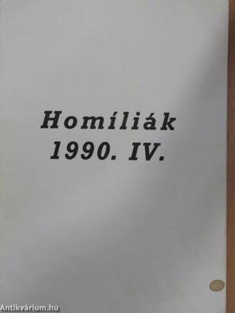 Homíliák 1990/IV.