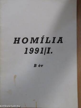 Homília 1991/I.