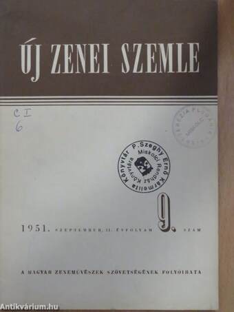 Új Zenei Szemle 1951. szeptember
