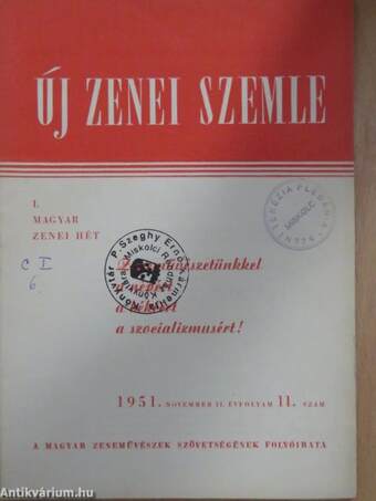 Új Zenei Szemle 1951. november
