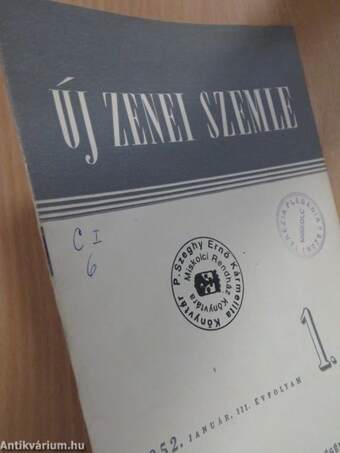 Új Zenei Szemle 1952. január