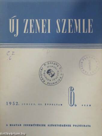 Új Zenei Szemle 1952. június