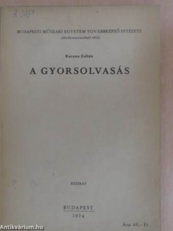 A gyorsolvasás