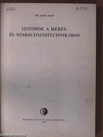 Izotópok a mérés- és szabályozás technikában