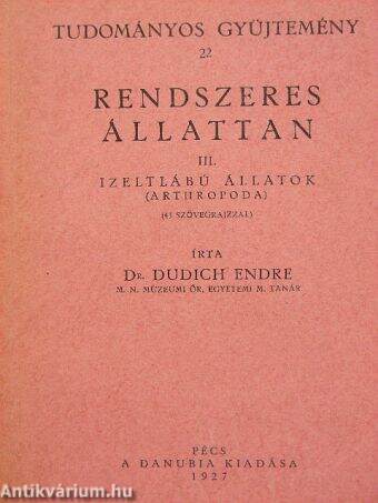 Rendszeres állattan III.