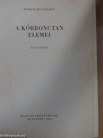 A kórbonctan elemei I. (töredék)