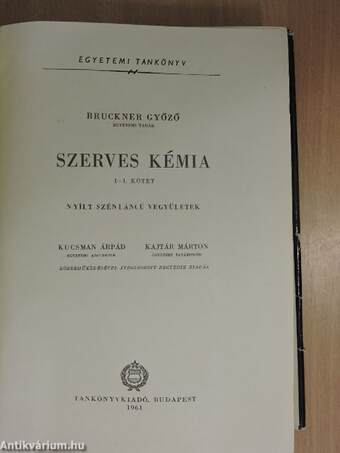 Szerves kémia I/1. (töredék)