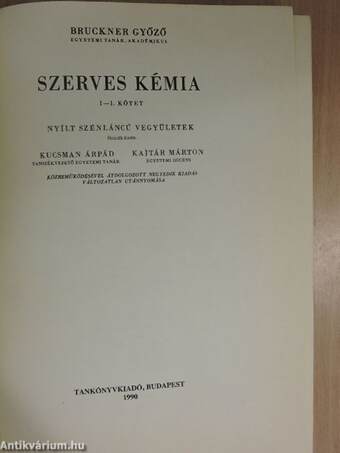 Szerves kémia I/1. (töredék)