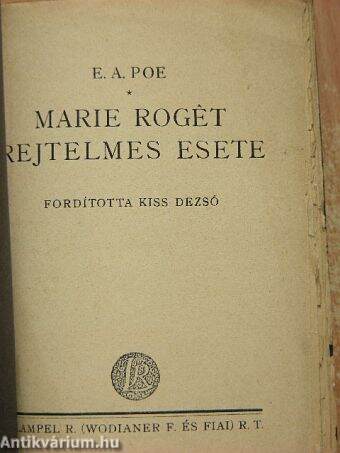 Marie Rogét rejtelmes esete