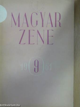 Magyar zene 1961/9.