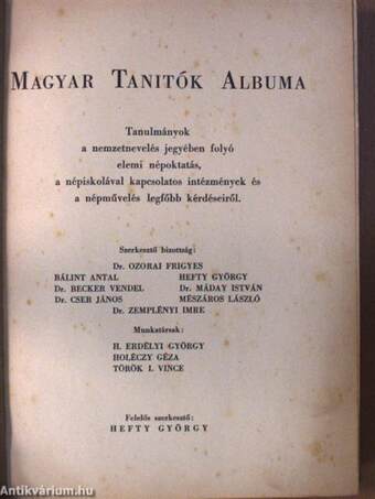 Magyar Tanitók Albuma