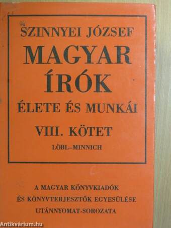Magyar írók élete és munkái VIII. (töredék)