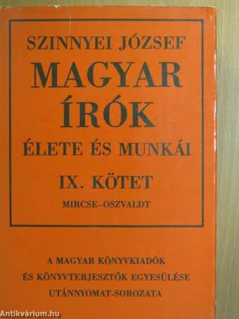 Magyar írók élete és munkái IX. (töredék)