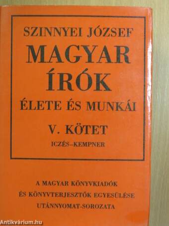 Magyar írók élete és munkái V. (töredék)