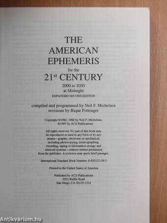 The American Ephemeris for the 21st Century