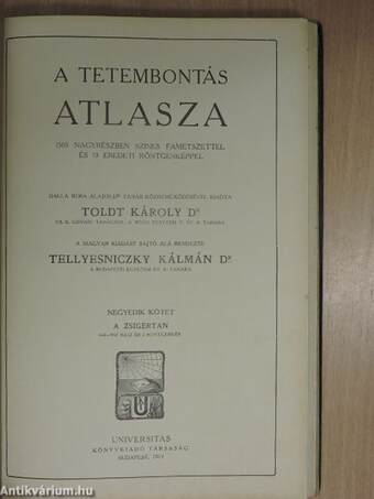 Toldt - A tetembontás atlasza IV.