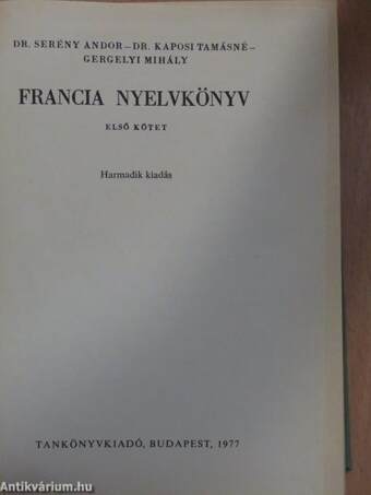 Francia nyelvkönyv 1.