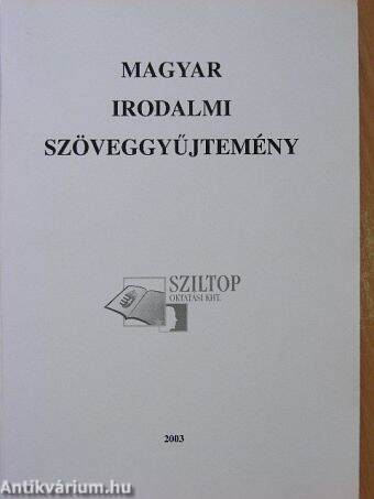 Magyar irodalmi szöveggyűjtemény
