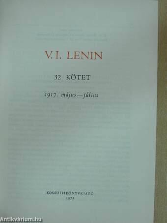 V. I. Lenin összes művei 32.