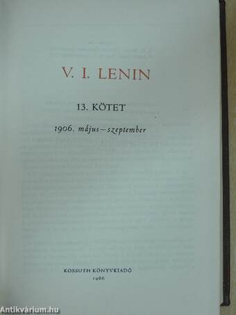 V. I. Lenin összes művei 13.