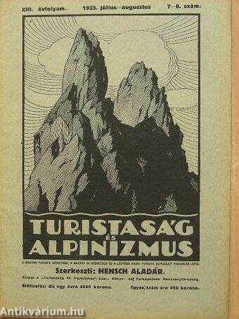 Turistaság és Alpinizmus 1923. július-augusztus