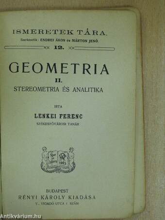 Geometria II.