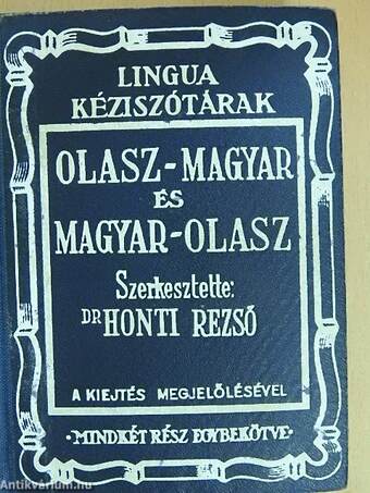 Magyar-olasz és olasz-magyar kéziszótár I-II.