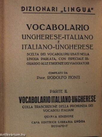 Magyar-olasz és olasz-magyar kéziszótár I-II.