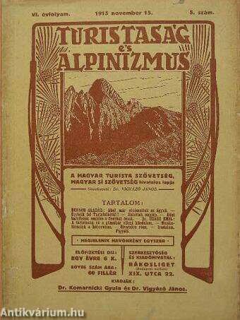 Turistaság És Alpinizmus 1915. november 15.