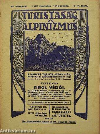 Turistaság És Alpinizmus 1915. december-1916. január