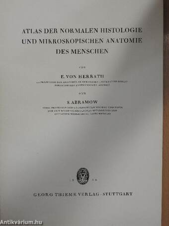 Atlas der normalen Histologie und mikroskopischen Anatomie des Menschen