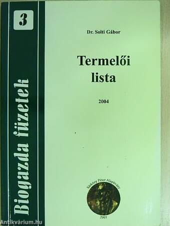 Termelői lista 2004