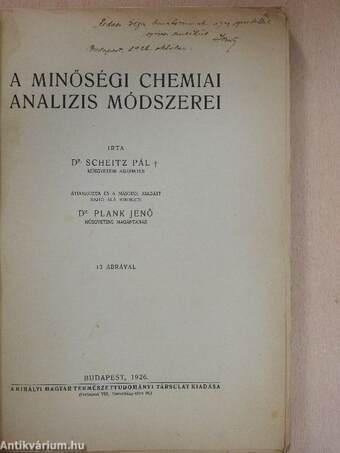 A minőségi chemiai analizis módszerei