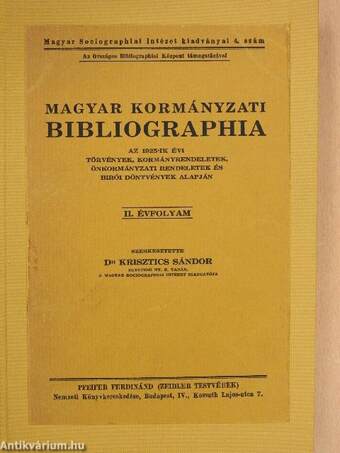 Magyar Kormányzati Bibliographia