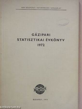 Gázipari statisztikai évkönyv 1972