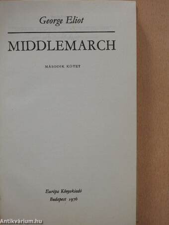 Middlemarch I-II.